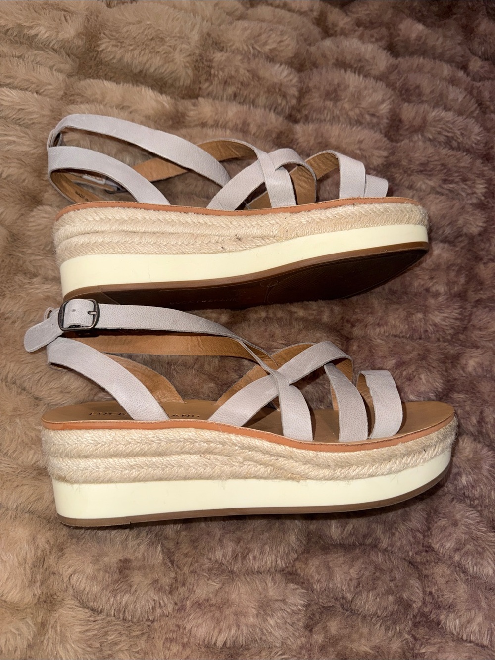 Lucky Brand Jenepper platform sandals, sz 8